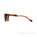 Mode Vintage UV400 Quadratische Acetat polarisierte Sonnenbrille